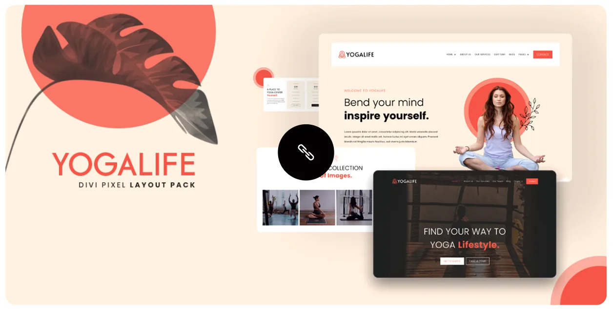 Yoga and wellness website design reference